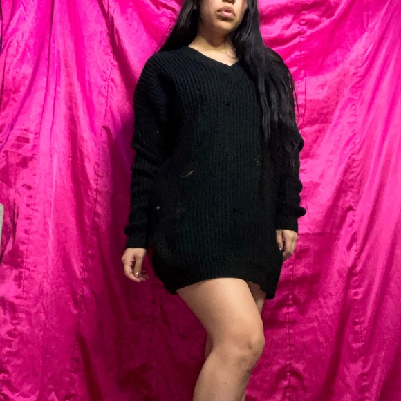 Fashion Nova Dresses & Skirts - Fashion Nova Distressed Sweater Dress 🖤